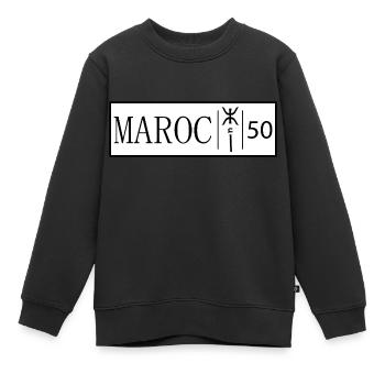 Marokko Original Nummernschild - Kinder Premium Organic Sweatshirt - Schwarz - Vorne - AI Model Kid Female (0cm)