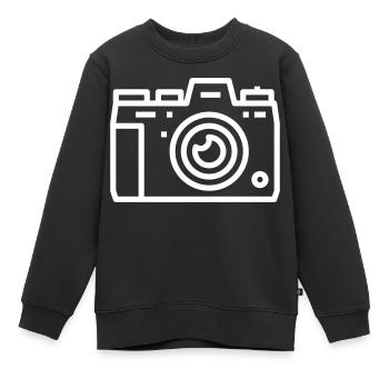 Caméra photo photo numérique appareil photo cadeau blanc - Sweat Premium enfant bio - noir - Devant - AI Model Kid Female (0cm)