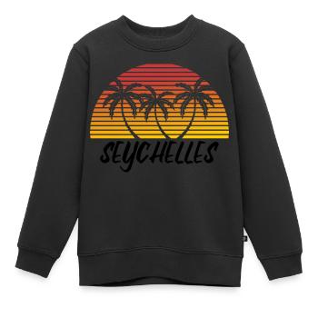 Seychelles - Sweat Premium enfant bio - noir - Devant - AI Model Kid Female (0cm)