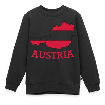 Autriche - Sweat Premium enfant bio - noir - Devant - AI Model Kid Female (0cm)