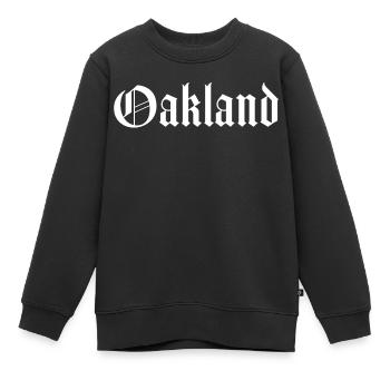 Cadeau de musique Oakland Hip Hop Rap Gangsta - Sweat Premium enfant bio - noir - Devant - AI Model Kid Female (0cm)