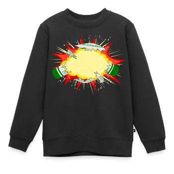 Böller explose le feu d'artifice Pyro - Sweat Premium enfant bio - noir - Devant - AI Model Kid Female (0cm)