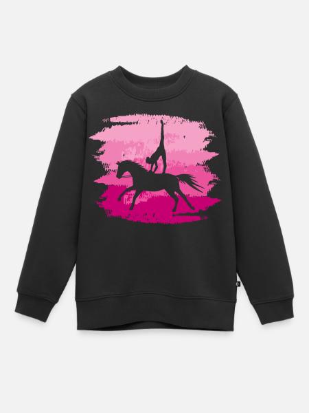 Volti Pferdesport Voltigieren - Kinder Premium Organic Sweatshirt - Schwarz