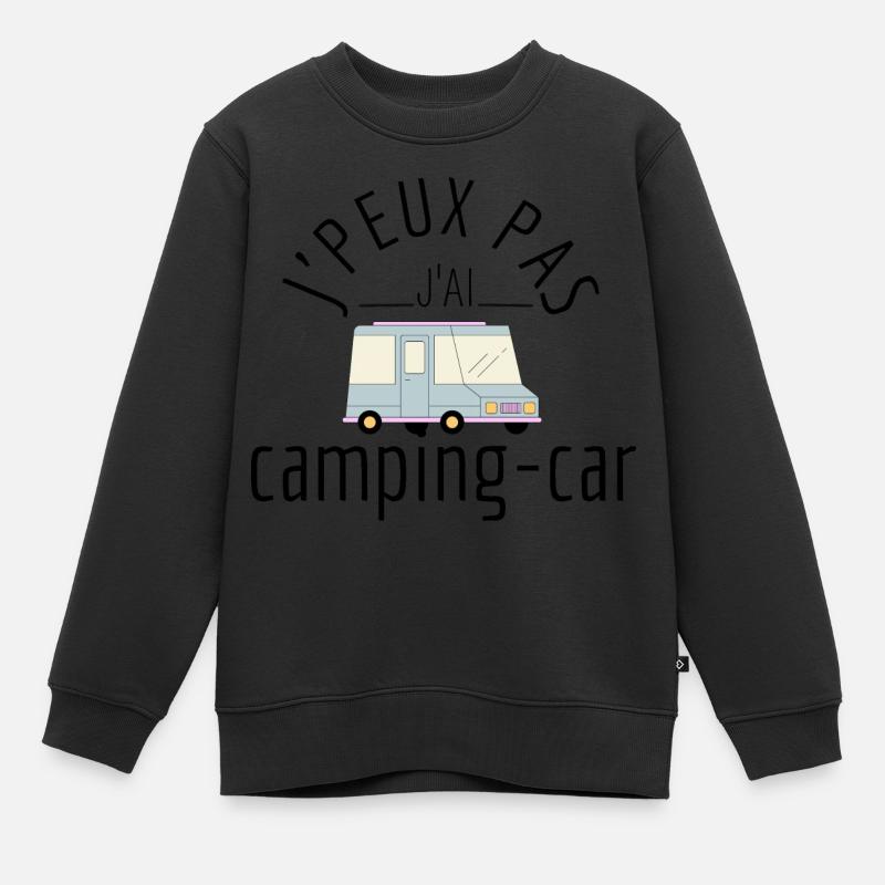 j'peux pas j'ai camping-car - Sweat Premium enfant bio - noir