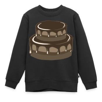 torte schokolade - Kinder Premium Organic Sweatshirt - Schwarz - Vorne - AI Model Kid Female (0cm)