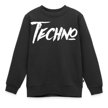 TECHNO DJ Rave/Party/Club/Festival Geschenk - Kinder Premium Organic Sweatshirt - Schwarz - Vorne - AI Model Kid Female (0cm)