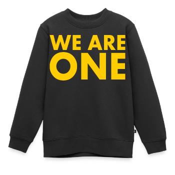 We are one - Sweat Premium enfant bio - noir - Devant - AI Model Kid Female (0cm)