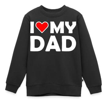 I love my dad - Kinder Premium Organic Sweatshirt - Schwarz - Vorne - AI Model Kid Female (0cm)
