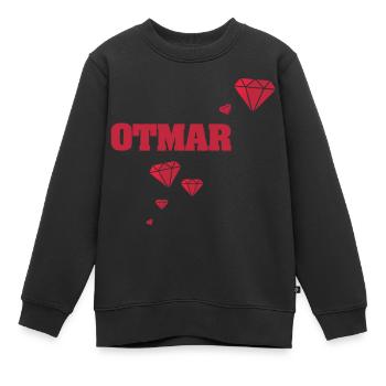 Geschenkidee Otmar - Kinder Premium Organic Sweatshirt - Schwarz - Vorne - AI Model Kid Female (0cm)
