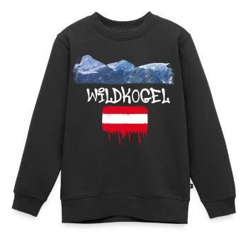 Wildkogel,berg,berge,österreich,skigebiet,ski - Kinder Premium Organic Sweatshirt - Schwarz - Vorne - AI Model Kid Female (0cm)
