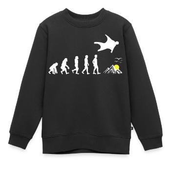 Wingsuit flying Base Jumping Skydiving Evolution - Kinder Premium Organic Sweatshirt - Schwarz - Vorne - AI Model Kid Female (0cm)