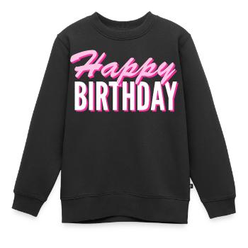 Félicitations Idée cadeau de vœux d’anniversaire - Sweat Premium enfant bio - noir - Devant - AI Model Kid Female (0cm)
