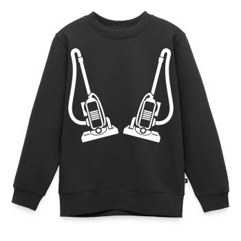 Icône d’aspirateur - Sweat Premium enfant bio - noir - Devant - AI Model Kid Female (0cm)