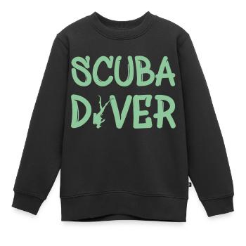 scuba diver - Kinder Premium Organic Sweatshirt - Schwarz - Vorne - AI Model Kid Female (0cm)