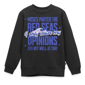 Moïse a séparé la mer Rouge Chrétien drôle - Sweat Premium enfant bio - noir - Devant - AI Model Kid Female (0cm)