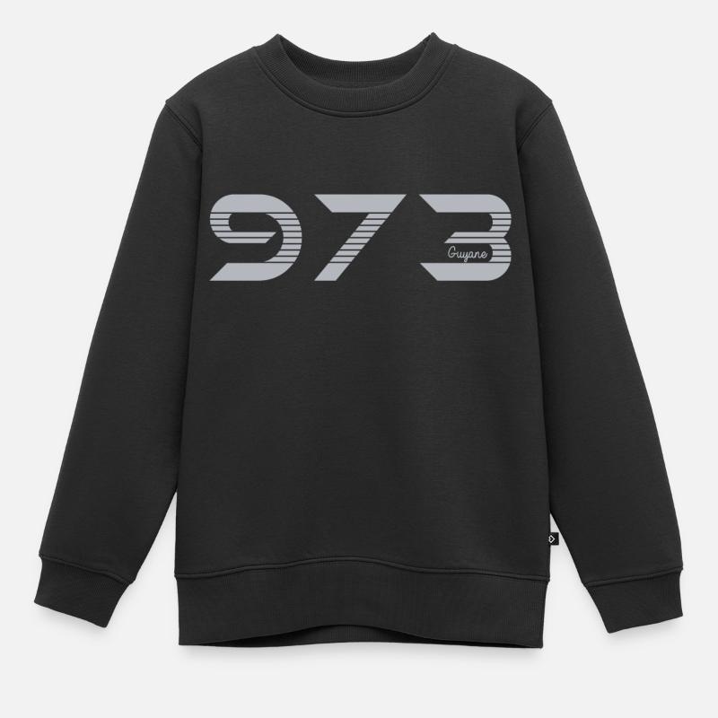 Guyane 973 - Sweat Premium enfant bio - noir