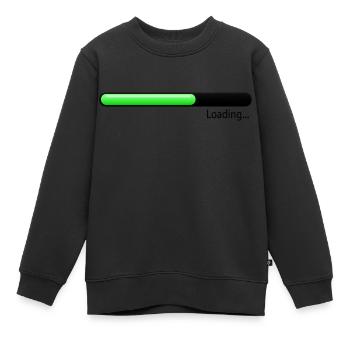 Ladebalken grün - Kinder Premium Organic Sweatshirt - Schwarz - Vorne - AI Model Kid Female (0cm)