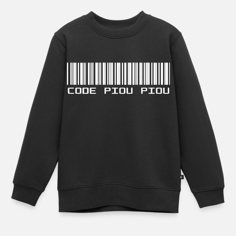 PIOU PIOU CODE - Kids Premium Organic Sweatshirt - black