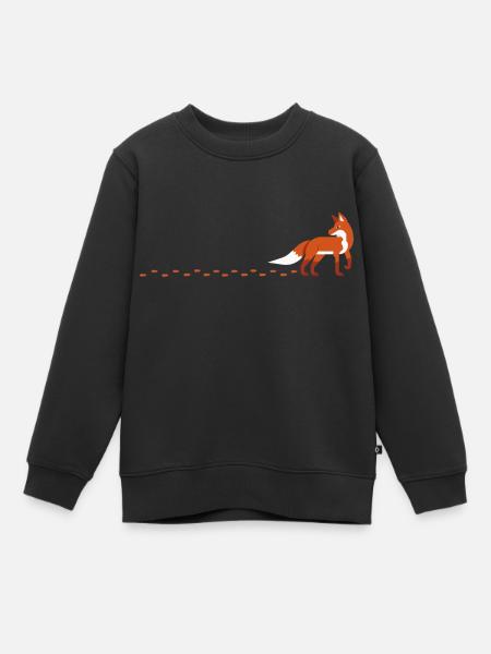 Fuchs Fuchsspur - Kinder Premium Organic Sweatshirt - Schwarz