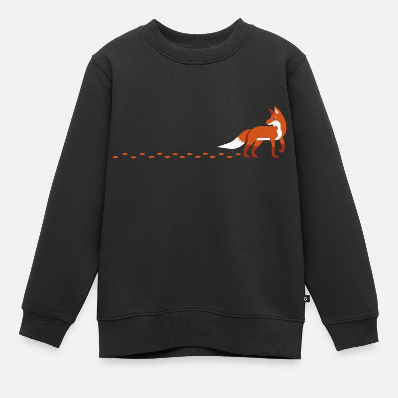 Fuchs Fuchsspur - Kinder Premium Organic Sweatshirt - Schwarz