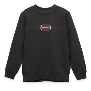 Football américain - Sweat Premium enfant bio - noir - Devant - AI Model Kid Female (0cm)