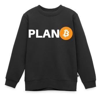 BITCOIN - Kids Premium Organic Sweatshirt - black - Front - AI Model Kid Female (0cm)