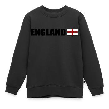 England - Kinder Premium Organic Sweatshirt - Schwarz - Vorne - AI Model Kid Female (0cm)