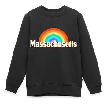 Massachusetts - Kinder Premium Organic Sweatshirt - Schwarz - Vorne - AI Model Kid Female (0cm)