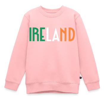Irlande - Sweat Premium enfant bio - rose - Devant - AI Model Kid Female (0cm)