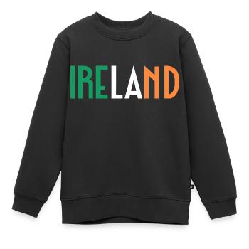 Irland - Kinder Premium Organic Sweatshirt - Schwarz - Vorne - AI Model Kid Female (0cm)