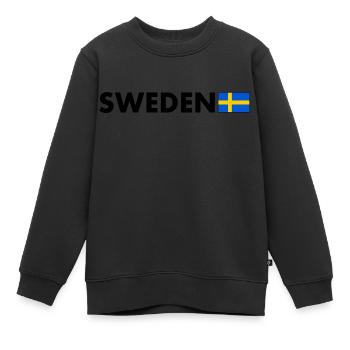Schweden - Kinder Premium Organic Sweatshirt - Schwarz - Vorne - AI Model Kid Female (0cm)