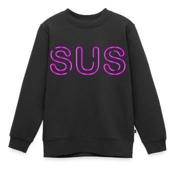 Sus - Parole jeunesse - Sweat Premium enfant bio - noir - Devant - AI Model Kid Female (0cm)