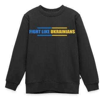 Kämpfen wie Ukrainer - Kinder Premium Organic Sweatshirt - Schwarz - Vorne - AI Model Kid Female (0cm)