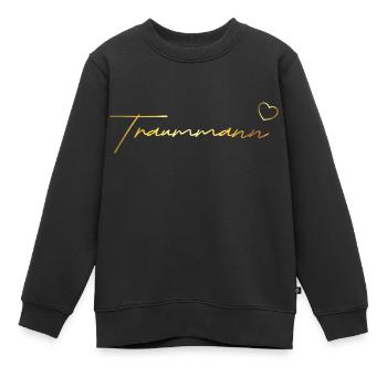 Traummann Geschenk in gold - Kinder Premium Organic Sweatshirt - Schwarz - Vorne - AI Model Kid Female (0cm)