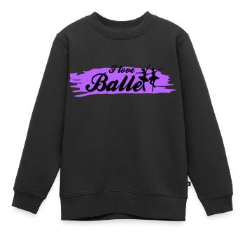 J’aime le ballet avec la couleur - Sweat Premium enfant bio - noir - Devant - AI Model Kid Female (0cm)