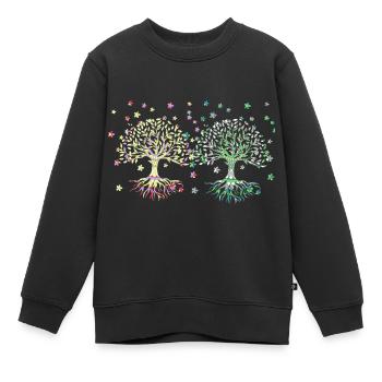 Arbre de Vie, Arbre De Vie, Arbres - Sweat Premium enfant bio - noir - Devant - AI Model Kid Female (0cm)