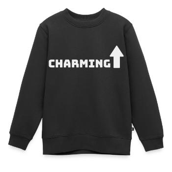 CHARMANT - Sweat Premium enfant bio - noir - Devant - AI Model Kid Female (0cm)