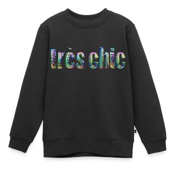 très chic - Kinder Premium Organic Sweatshirt - Schwarz - Vorne - AI Model Kid Female (0cm)