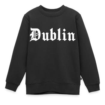 Dublin - Kinder Premium Organic Sweatshirt - Schwarz - Vorne - AI Model Kid Female (0cm)