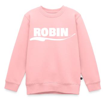Vorname robin - Kinder Premium Organic Sweatshirt - Rosa - Vorne - AI Model Kid Female (0cm)