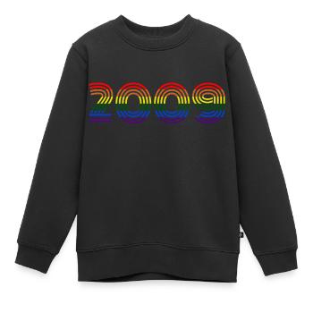 2009 - Kids Premium Organic Sweatshirt - black - Front - AI Model Kid Female (0cm)