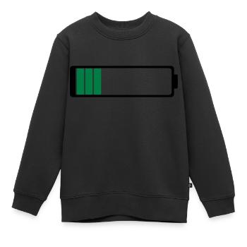 Akku leer - Kinder Premium Organic Sweatshirt - Schwarz - Vorne - AI Model Kid Female (0cm)