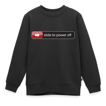 slide to power off baby - Kinder Premium Organic Sweatshirt - Schwarz - Vorne - AI Model Kid Female (0cm)