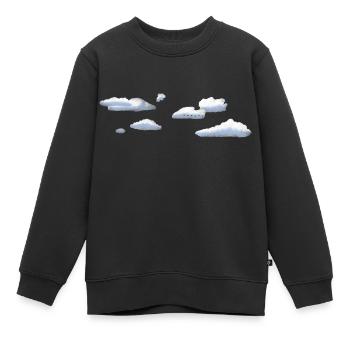 Wolken - Kinder Premium Organic Sweatshirt - Schwarz - Vorne - AI Model Kid Female (0cm)