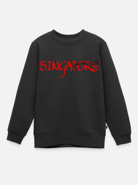 Singapour Ville-Etat Asie - Sweat Premium enfant bio - noir