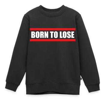 Né pour perdre - Sweat Premium enfant bio - noir - Devant - AI Model Kid Female (0cm)