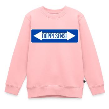 Doppelt-sinnliches Straßenschild - Kinder Premium Organic Sweatshirt - Rosa - Vorne - AI Model Kid Female (0cm)