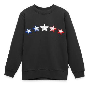 Sterne Frankreich - Kinder Premium Organic Sweatshirt - Schwarz - Vorne - AI Model Kid Female (0cm)
