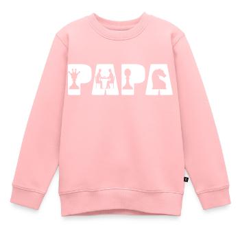 Papa Jeu d’échecs Gambit - Sweat Premium enfant bio - rose - Devant - AI Model Kid Female (0cm)