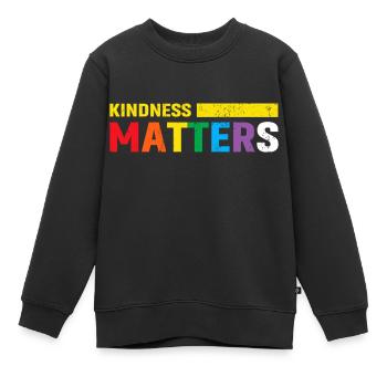 Kindness Matters - Kinder Premium Organic Sweatshirt - Schwarz - Vorne - AI Model Kid Female (0cm)